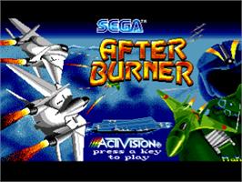 Title screen of After Burner (Sega) on the Commodore Amiga.