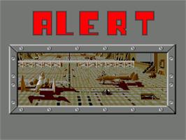 Title screen of Alert on the Commodore Amiga.