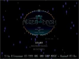 Title screen of Alien Bash 2 on the Commodore Amiga.