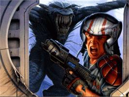 Title screen of Alien Breed 3D on the Commodore Amiga.