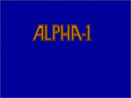 Title screen of Alpha-1 on the Commodore Amiga.