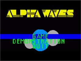 Title screen of Alpha Waves on the Commodore Amiga.