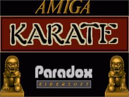 Title screen of Amiga Karate on the Commodore Amiga.