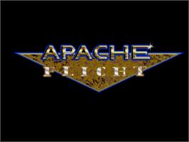 Title screen of Apache Flight on the Commodore Amiga.