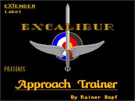 Title screen of Approach Trainer on the Commodore Amiga.