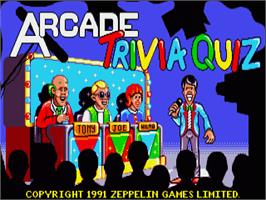 Title screen of Arcade Trivia Quiz on the Commodore Amiga.
