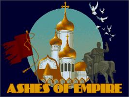 Title screen of Ashes of Empire on the Commodore Amiga.