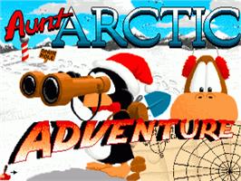 Title screen of Aunt Arctic Adventure on the Commodore Amiga.