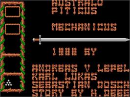 Title screen of Australo Piticus Mechanicus on the Commodore Amiga.