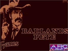 Title screen of Badlands Pete on the Commodore Amiga.