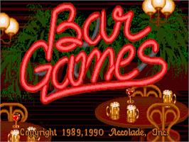 Title screen of Bar Games on the Commodore Amiga.