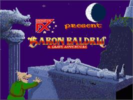 Title screen of Baron Baldric - A Grave Adventure on the Commodore Amiga.