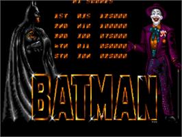 Title screen of Batman - The Movie on the Commodore Amiga.