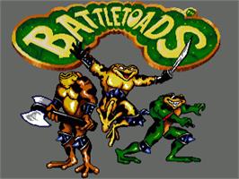 Title screen of Battletoads on the Commodore Amiga.