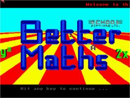 Title screen of Better Maths on the Commodore Amiga.
