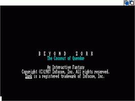 Title screen of Beyond Zork: The Coconut of Quendor on the Commodore Amiga.