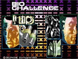Title screen of Bio Challenge on the Commodore Amiga.