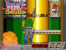 Title screen of Bionic Commando on the Commodore Amiga.