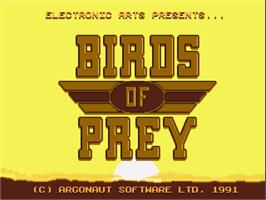 Title screen of Birds of Prey on the Commodore Amiga.