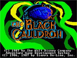 Title screen of Black Cauldron, The on the Commodore Amiga.