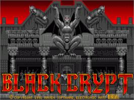 Title screen of Black Crypt on the Commodore Amiga.