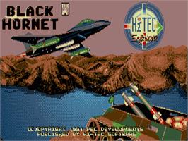 Title screen of Black Hornet on the Commodore Amiga.