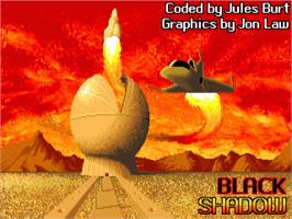 Title screen of Black Shadow on the Commodore Amiga.