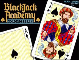 Title screen of Blackjack Academy on the Commodore Amiga.