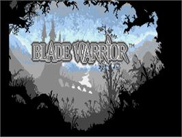 Title screen of Blade Warrior on the Commodore Amiga.