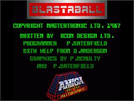 Title screen of Blastaball on the Commodore Amiga.