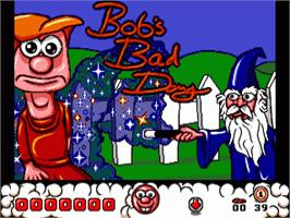 Title screen of Bob's Bad Day on the Commodore Amiga.