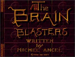 Title screen of Brain Blasters on the Commodore Amiga.