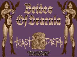Title screen of Brides of Dracula on the Commodore Amiga.