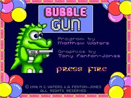 Title screen of Bubble Gun on the Commodore Amiga.