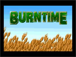 Title screen of Burntime on the Commodore Amiga.