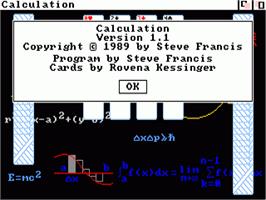 Title screen of Calculation on the Commodore Amiga.