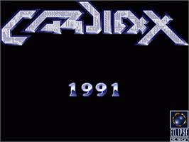 Title screen of Cardiaxx on the Commodore Amiga.