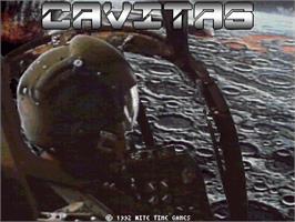 Title screen of Cavitas on the Commodore Amiga.