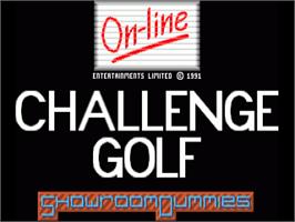 Title screen of Challenge Golf on the Commodore Amiga.