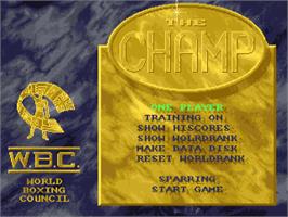 Title screen of Champ, The on the Commodore Amiga.