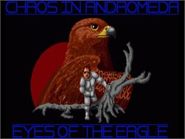Title screen of Chaos In Andromeda - Eyes Of The Eagle on the Commodore Amiga.