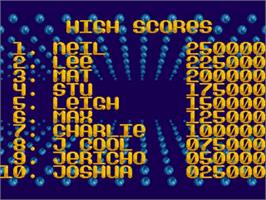 Title screen of Charlie J Cool on the Commodore Amiga.