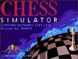 Title screen of Chess Simulator on the Commodore Amiga.