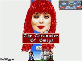 Title screen of Chronicles Of Omega, The on the Commodore Amiga.