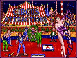 Title screen of Circus Attractions on the Commodore Amiga.