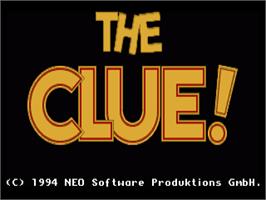 Title screen of Clue: Master Detective on the Commodore Amiga.