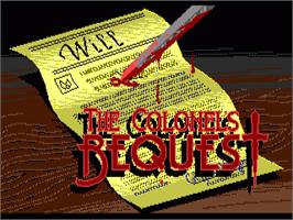 Title screen of Colonel's Bequest, The on the Commodore Amiga.