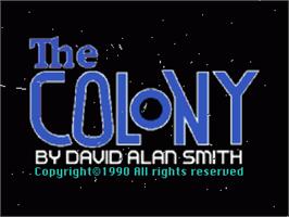 Title screen of Colony, The on the Commodore Amiga.