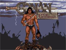 Title screen of Conan - The Cimmerian on the Commodore Amiga.