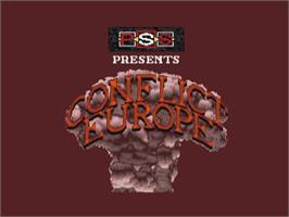 Title screen of Conflict - Europe on the Commodore Amiga.